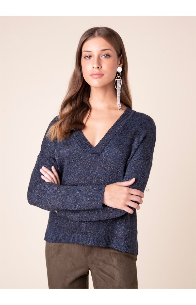 Tricot Mesclado Petroleo