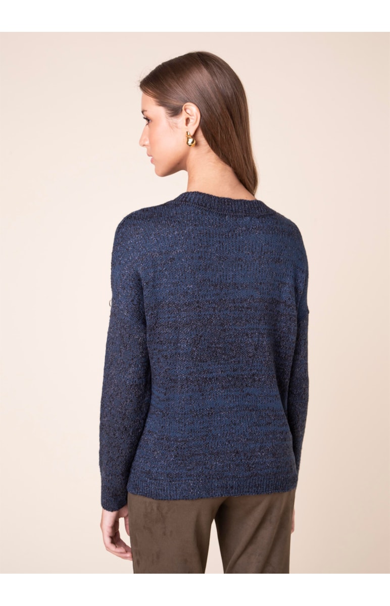 Tricot Mesclado Petroleo