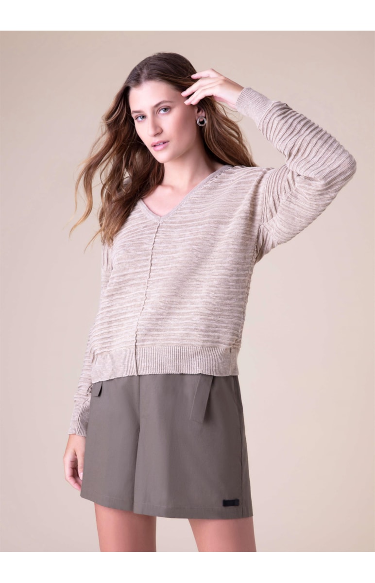 Tricot Ponto Flamê Natural