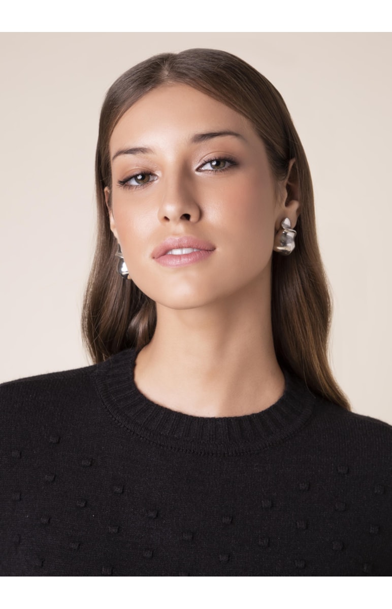 Tricot Ponto Pipoca Preto
