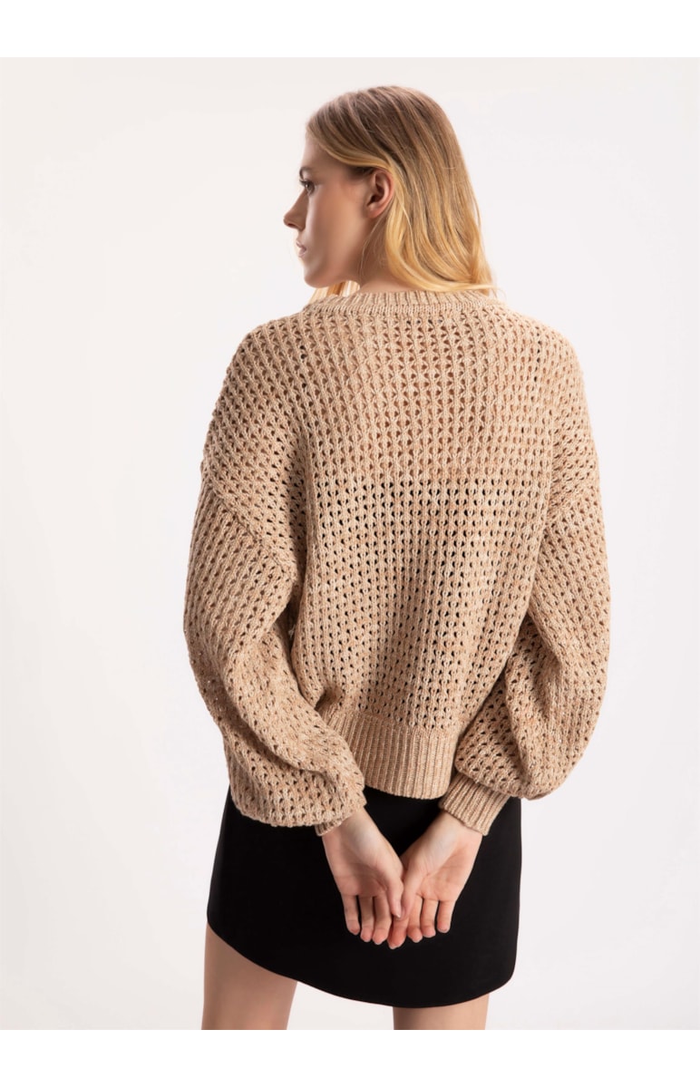 Tricot Ponto Rendado Natural