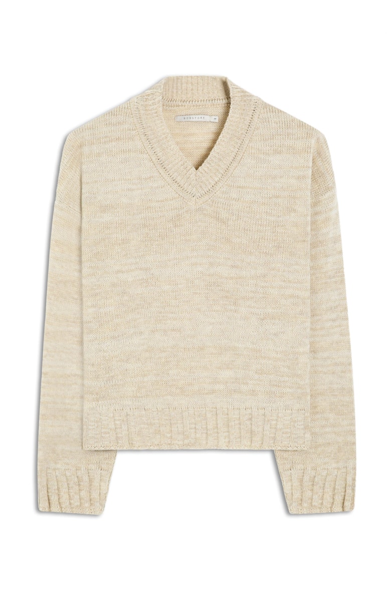 Tricot Pull Canelado Natural