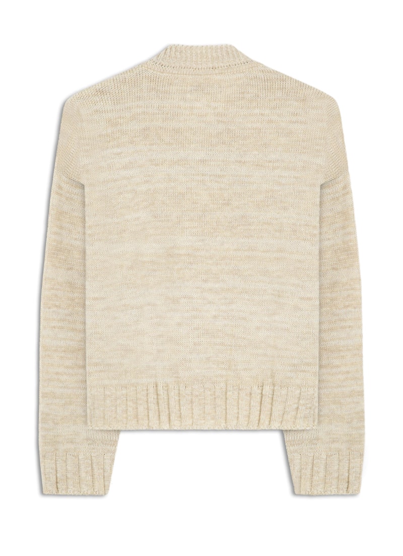 Tricot Pull Canelado Natural