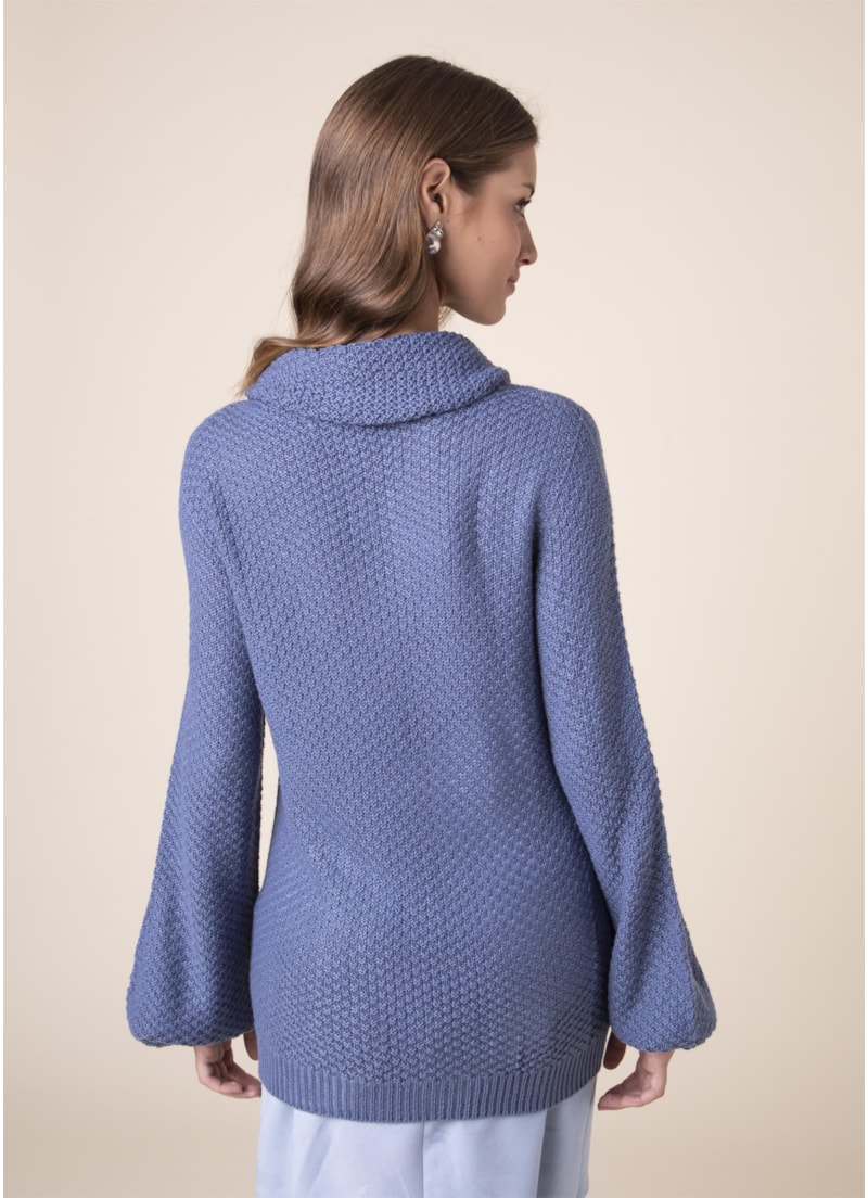 Tricot Tranças Azul Seco