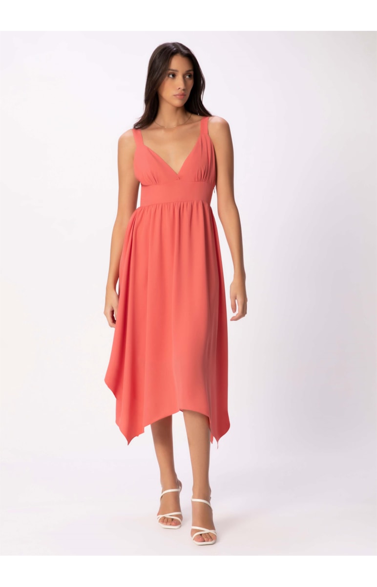Vestido Air Light Midi Goiaba