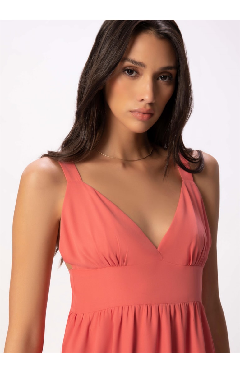 Vestido Air Light Midi Goiaba