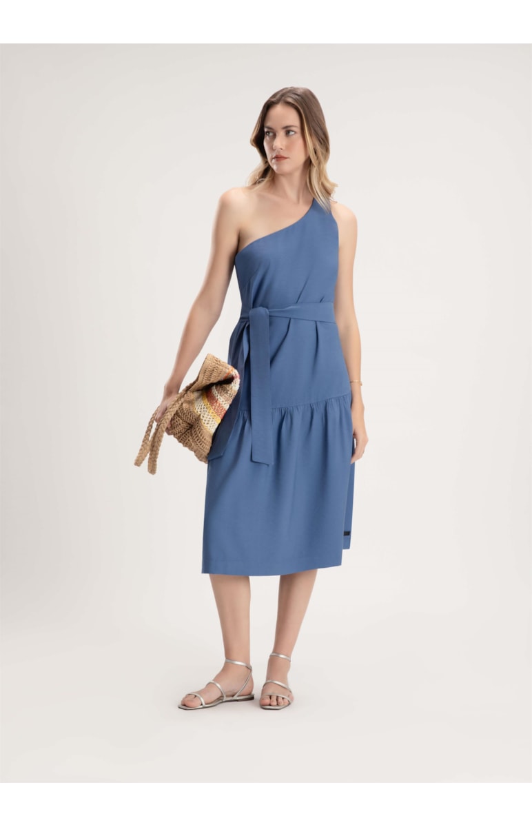Vestido Alfa Texture Azul Jeans
