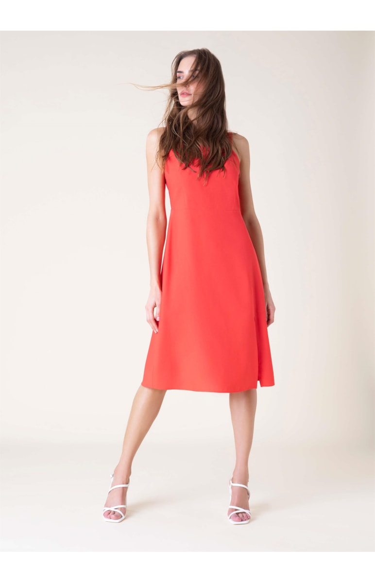 Vestido Alfa Visco Texture Vermelho