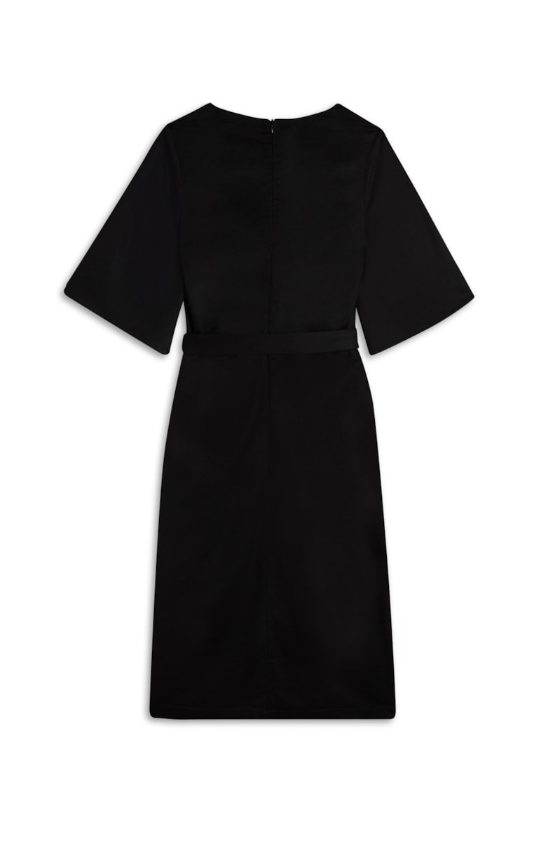 Vestido Alfaiataria Midi Preto
