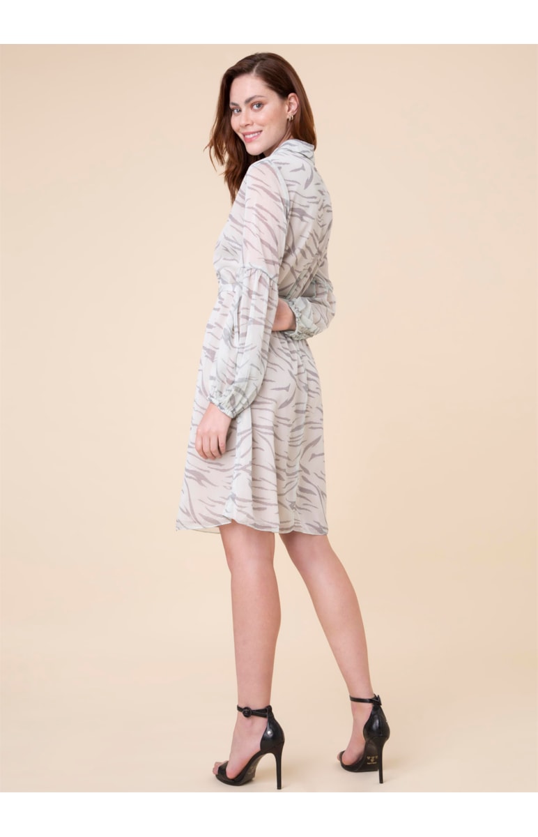 Vestido Animal Stripes Estamp. Verde Claro