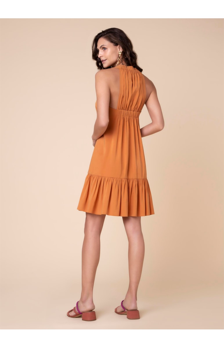 Vestido Babado Mostarda