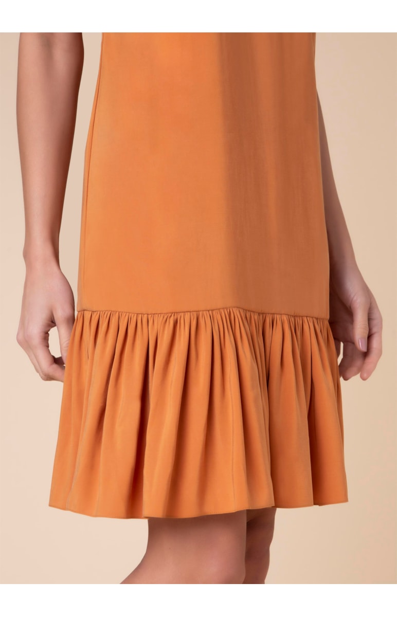 Vestido Babado Mostarda