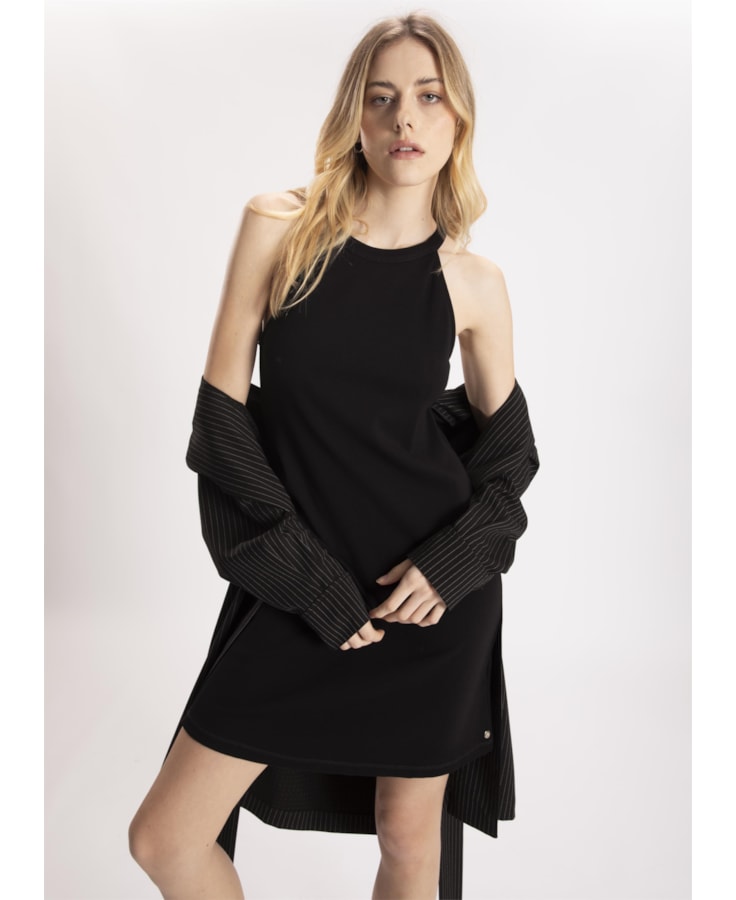 Vestido Bandage Cava Americana Preto
