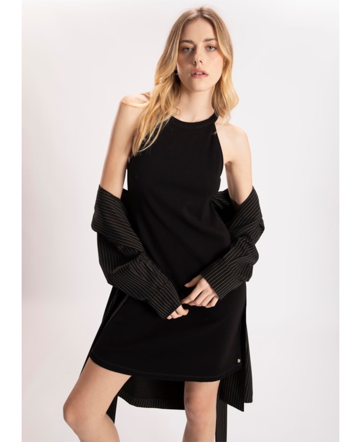 Vestido Bandage Cava Americana Preto