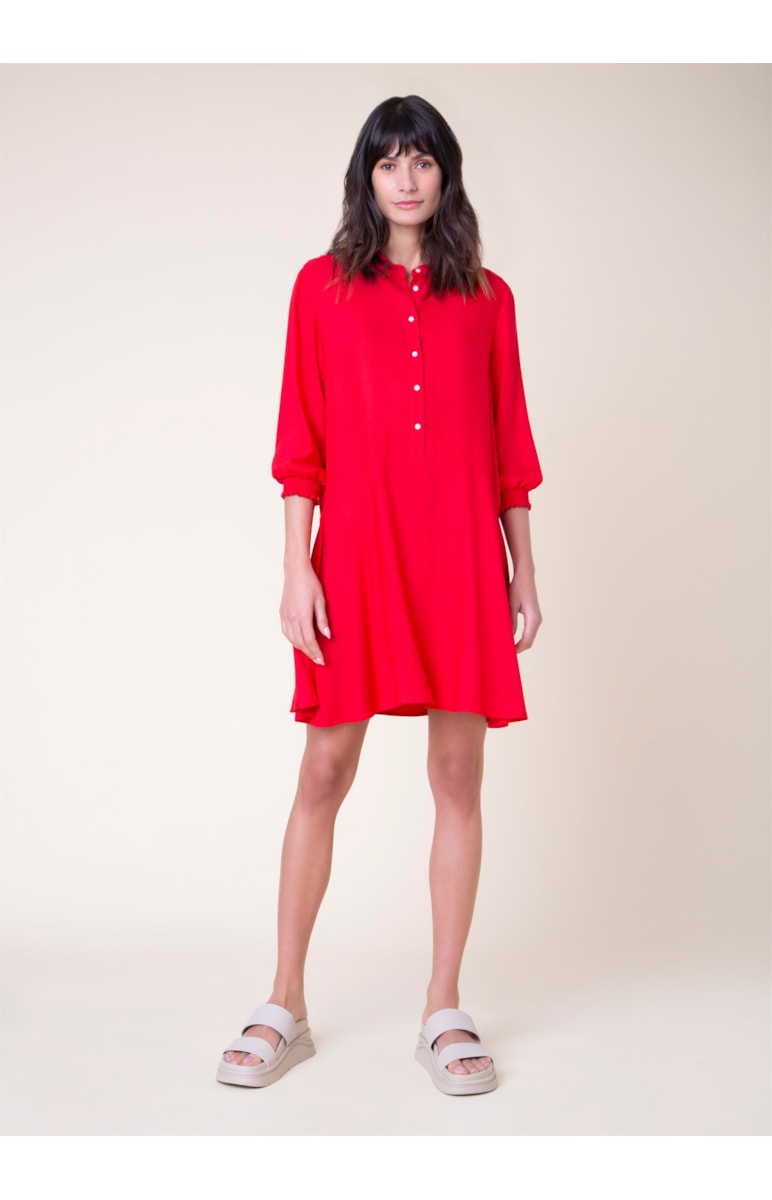 Vestido Bata Curto Vermelho