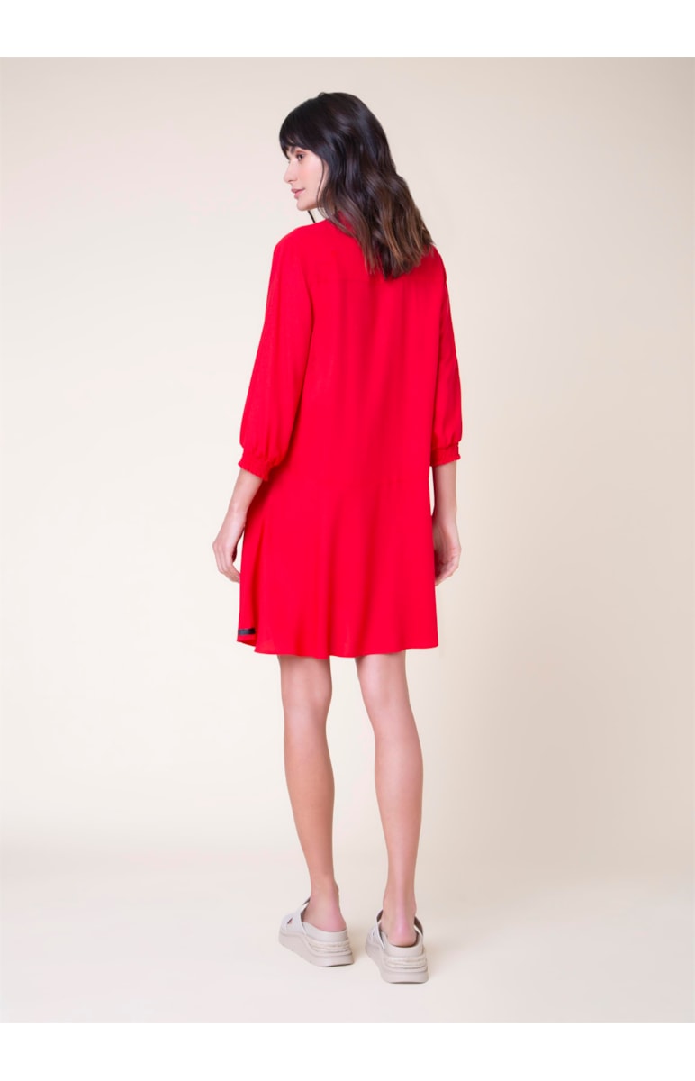 Vestido Bata Curto Vermelho