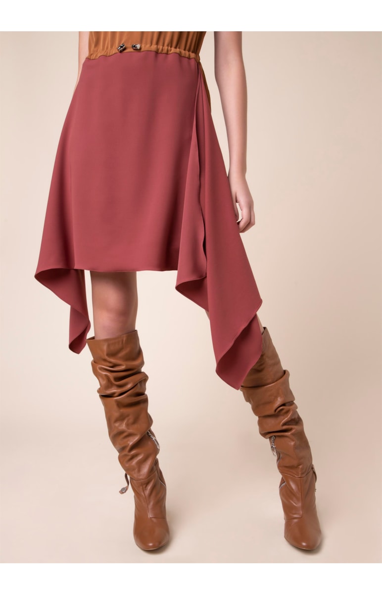 Vestido Bicolor Caramelo
