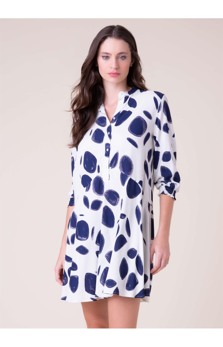 Vestido Brushed Dots Off White
