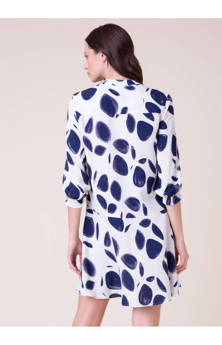 Vestido Brushed Dots Off White