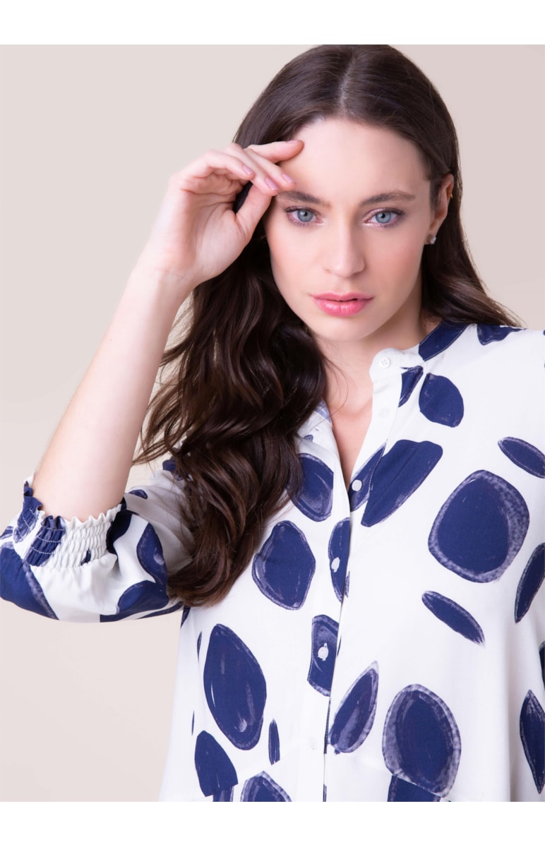 Vestido Brushed Dots Off White
