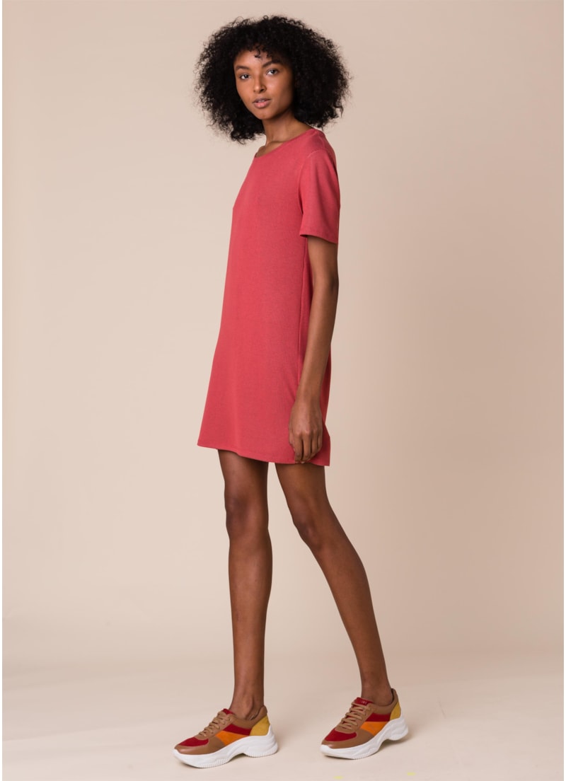 Vestido Canelado Rosa Dirty