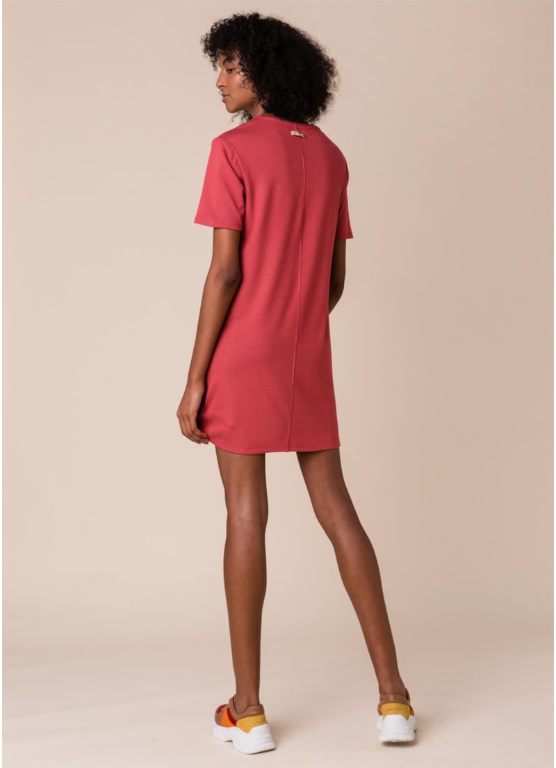 Vestido Canelado Rosa Dirty