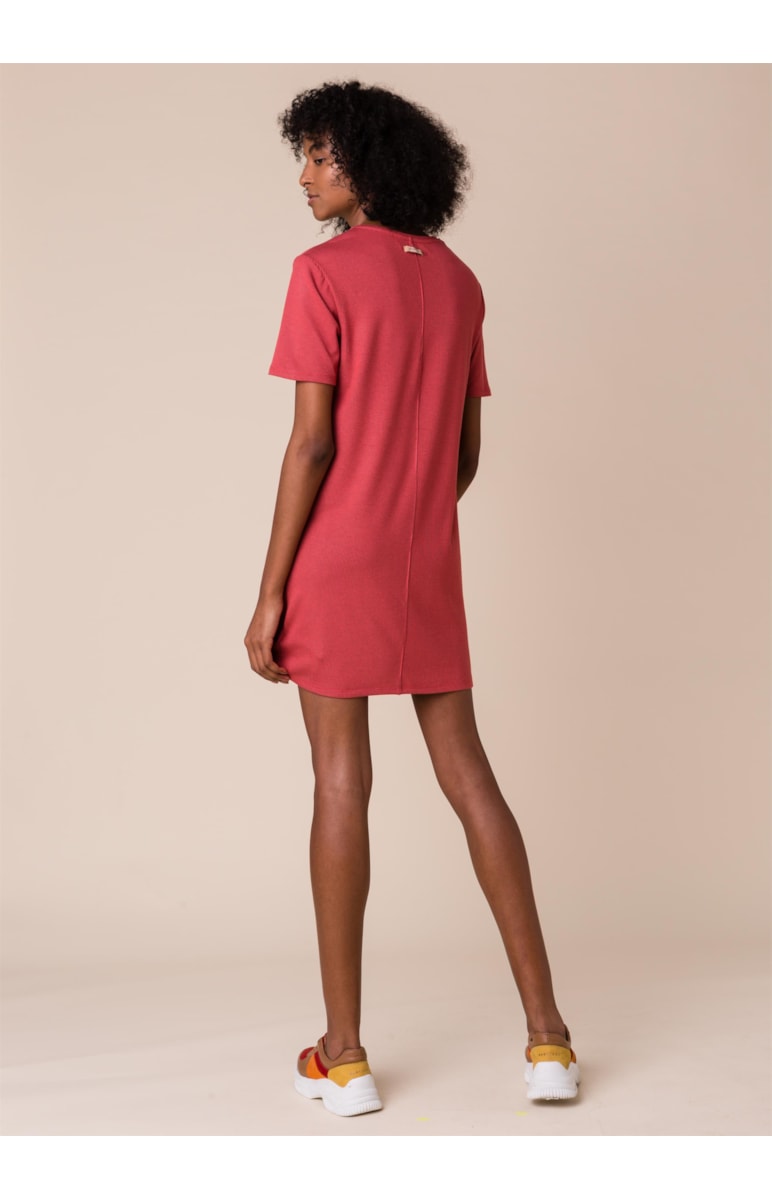 Vestido Canelado Rosa Dirty
