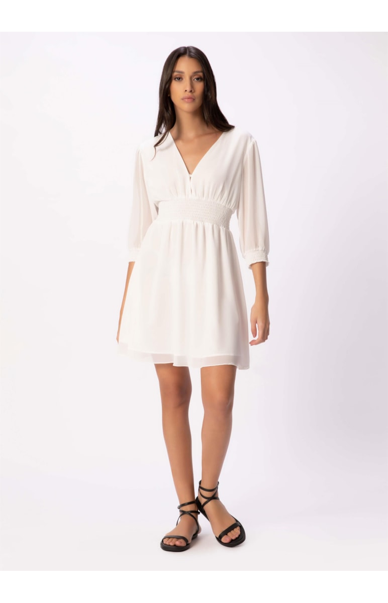 Vestido Chiffon Light Off White