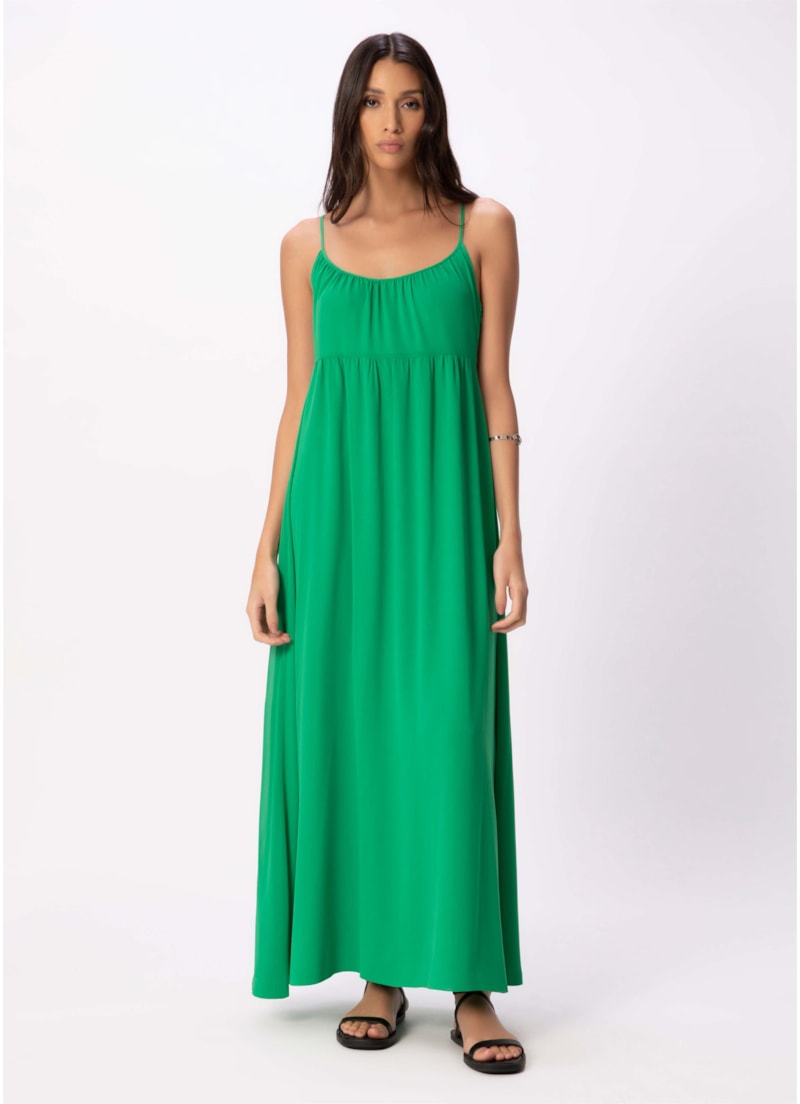 Vestido Chiffon Light Verde Bandeira