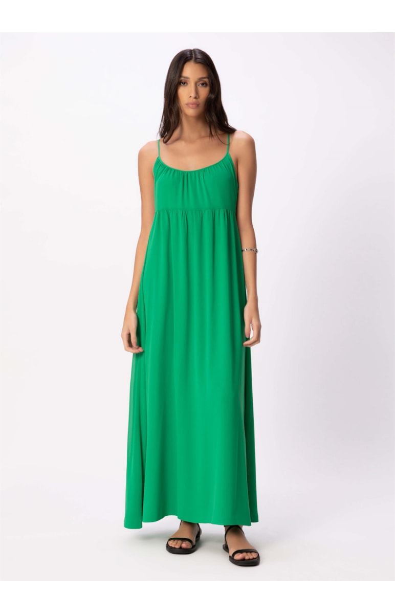 Vestido Chiffon Light Verde Bandeira