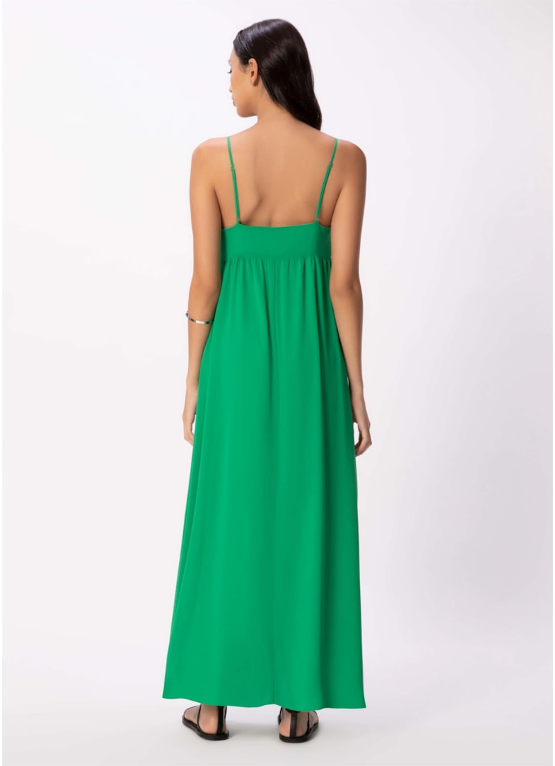 Vestido Chiffon Light Verde Bandeira