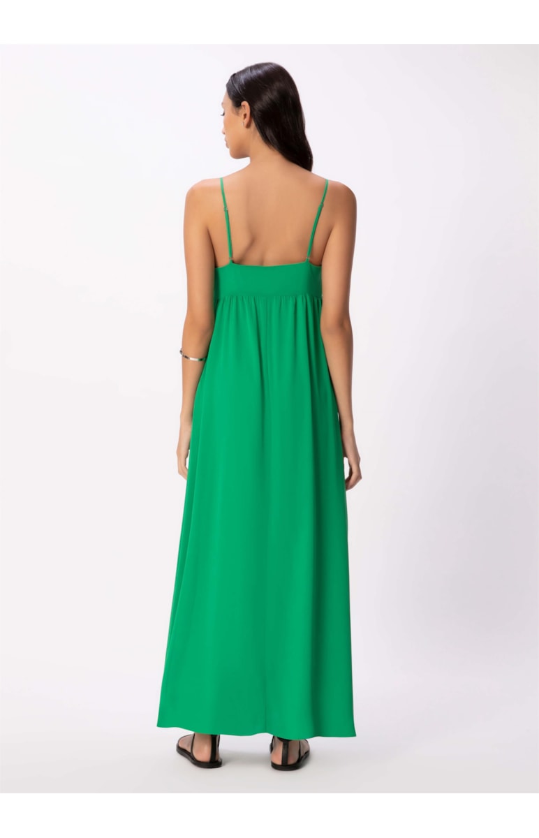 Vestido Chiffon Light Verde Bandeira