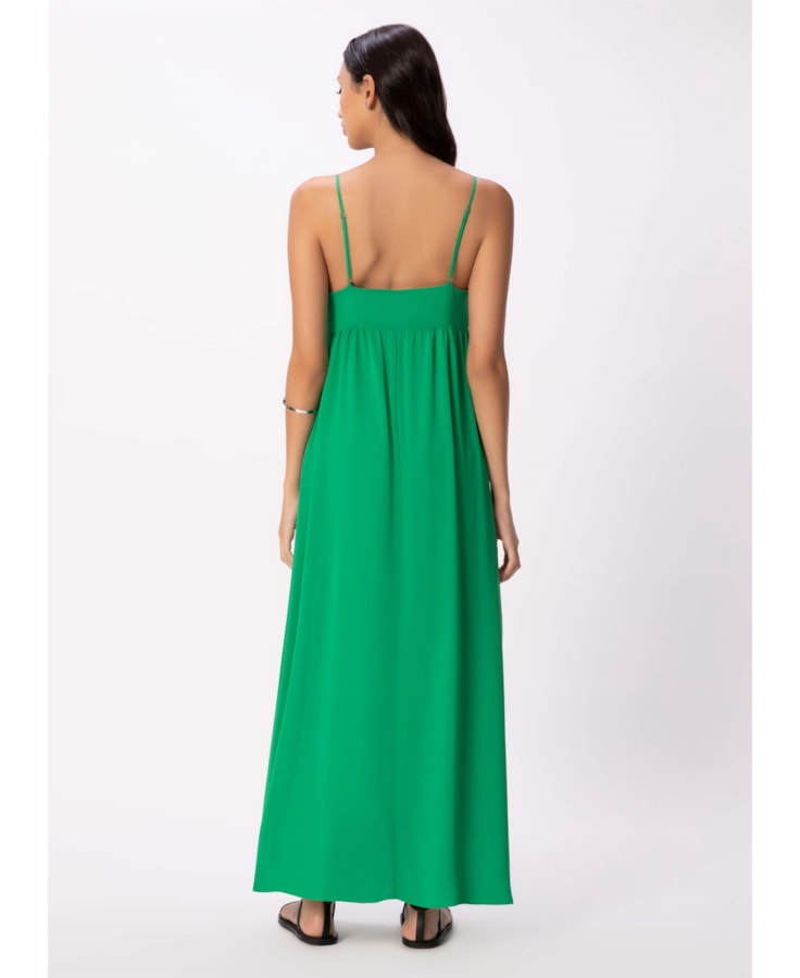 Vestido Chiffon Light Verde Bandeira