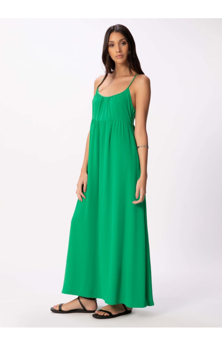 Vestido Chiffon Light Verde Bandeira