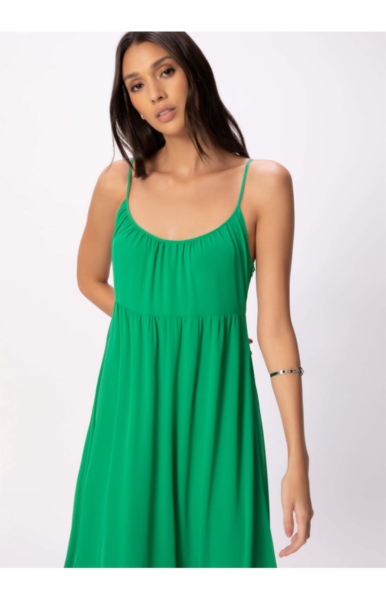 Vestido Chiffon Light Verde Bandeira