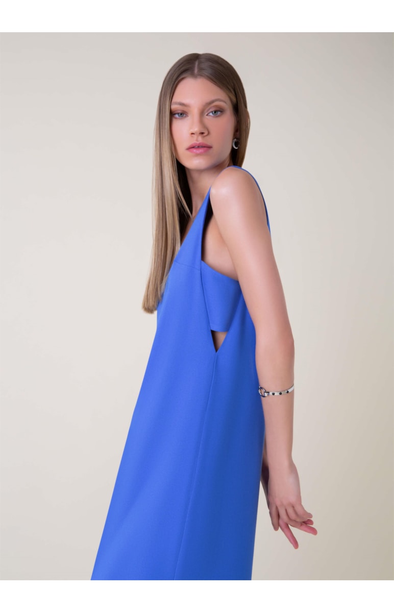 Vestido Constantine Recorte Royal