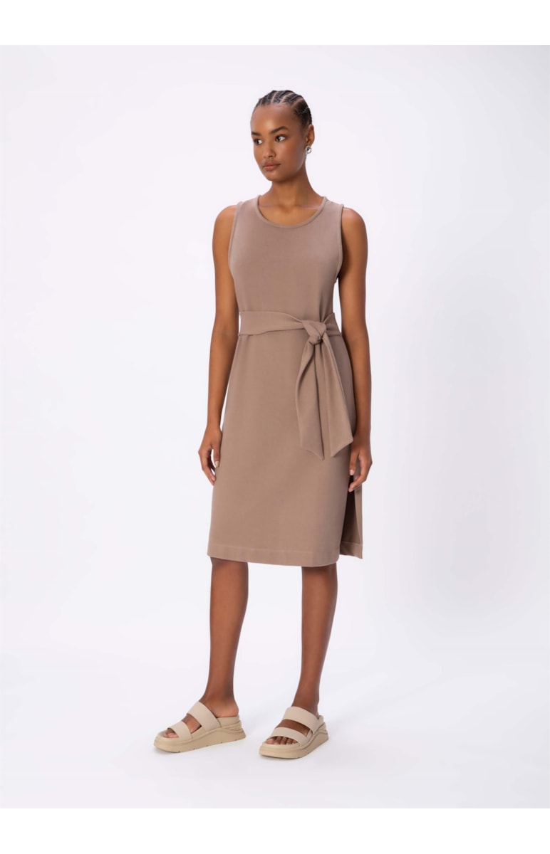 Vestido Cotton Twill Sleeveless Tabaco