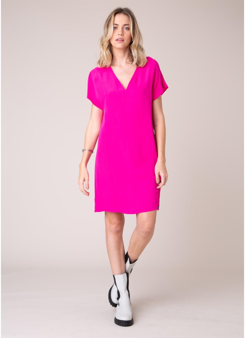 Vestido Crepe Fluído Pink