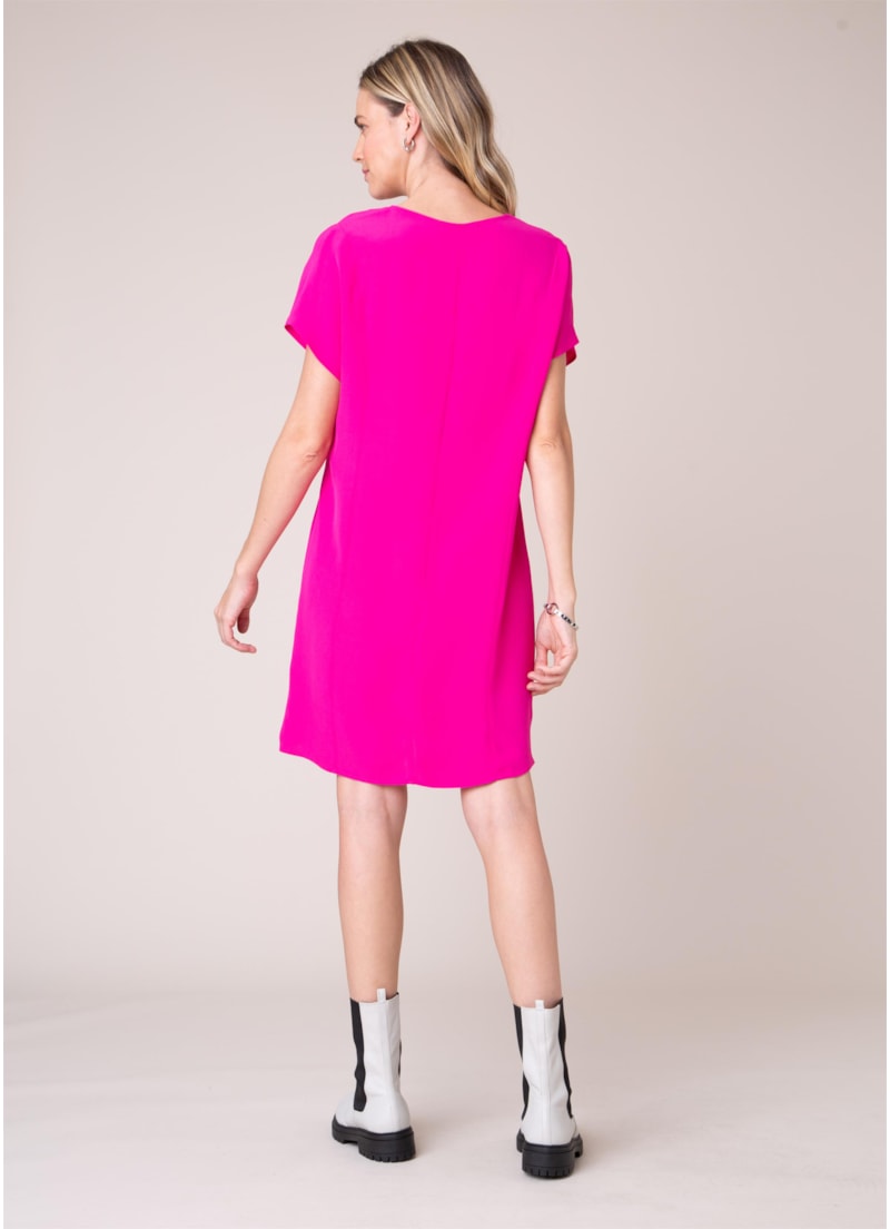 Vestido Crepe Fluído Pink