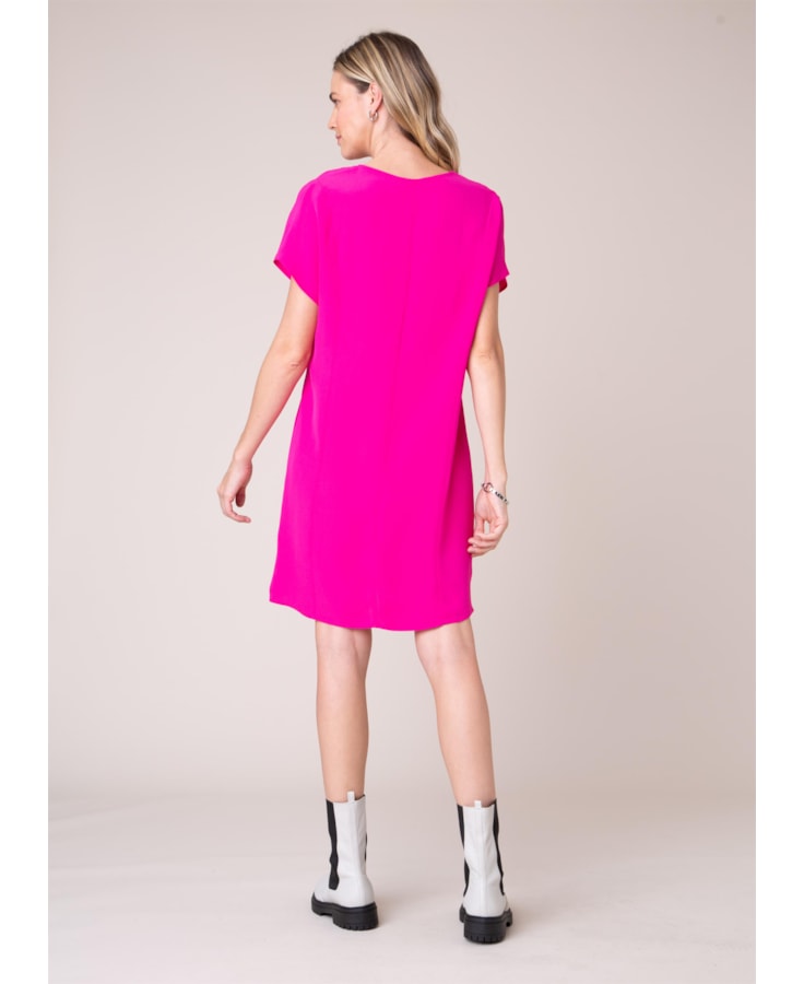 Vestido Crepe Fluído Pink