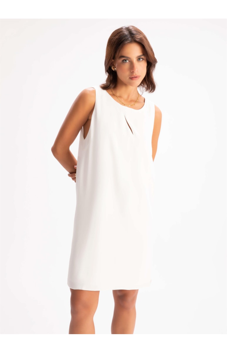 Vestido Crepe Off White