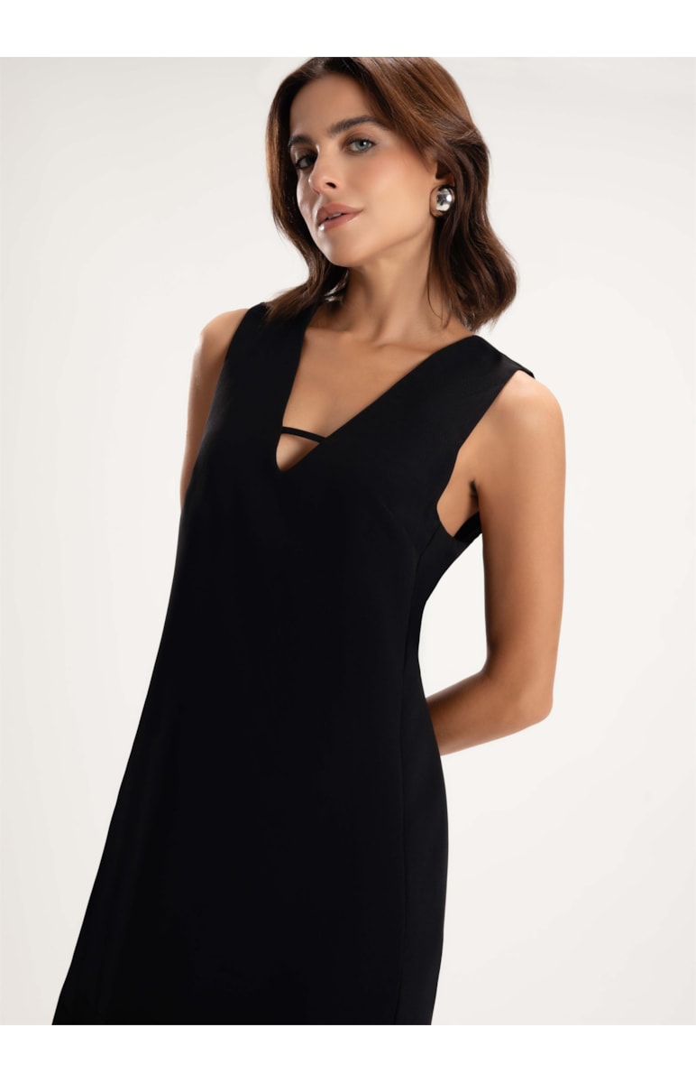 Vestido Crepe Paris Preto