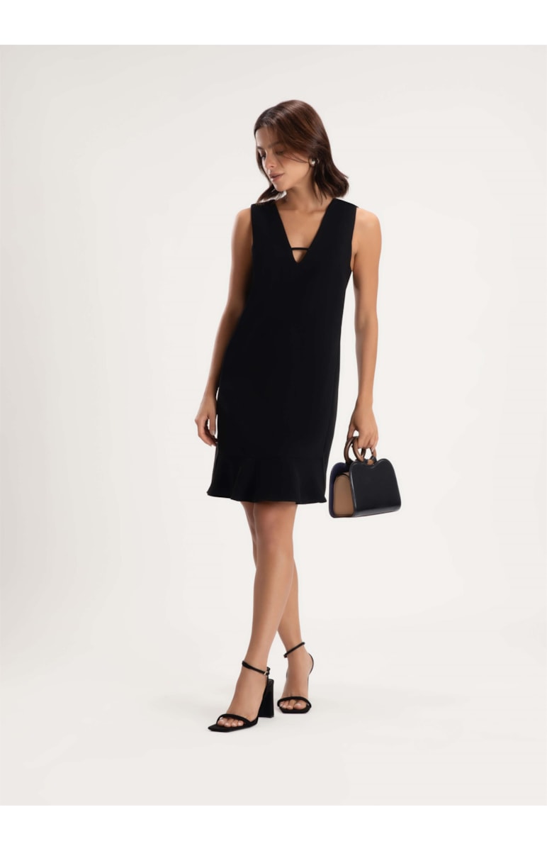 Vestido Crepe Paris Preto