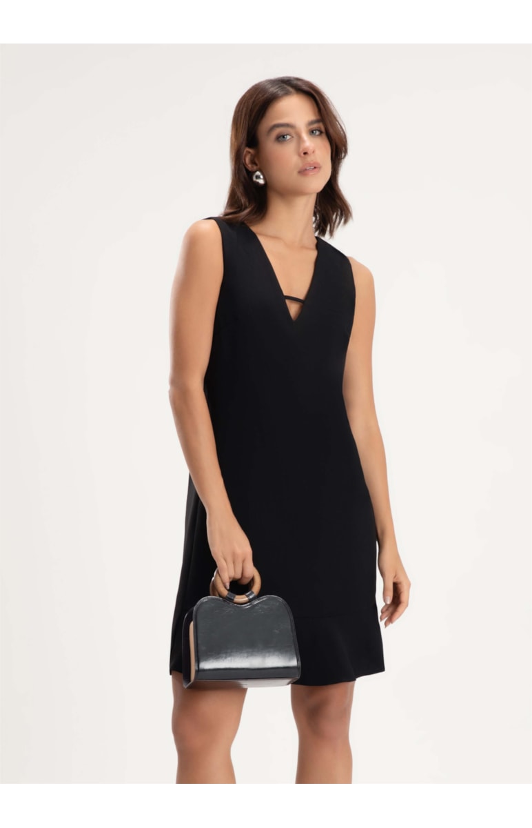 Vestido Crepe Paris Preto