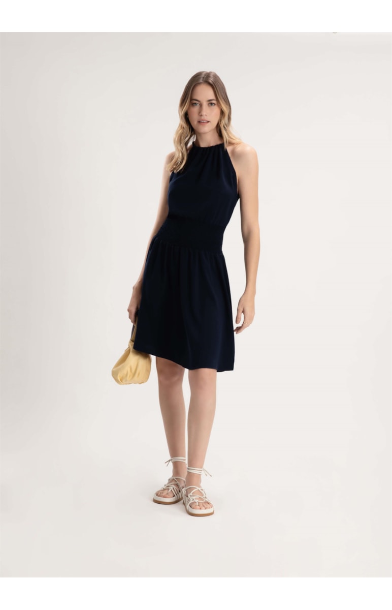 Vestido Crepe Summer Marinho