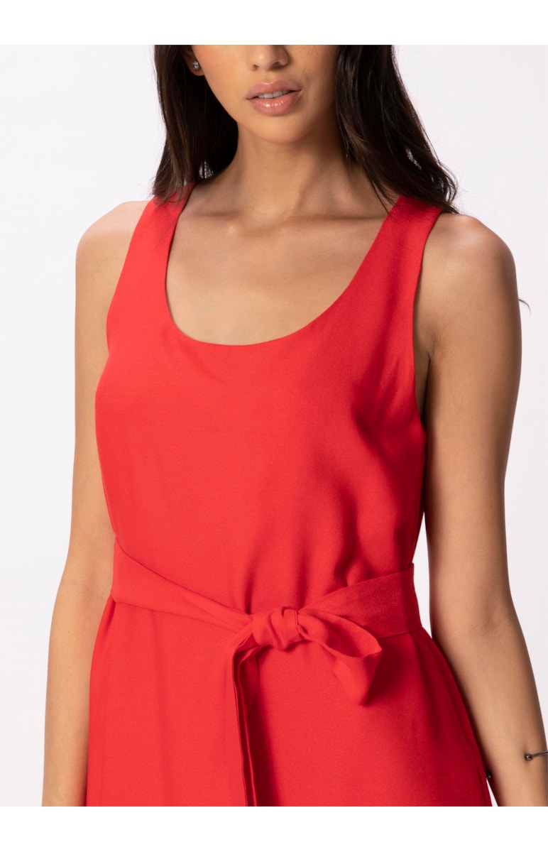 Vestido Crepe Viscose Curto Vermelho