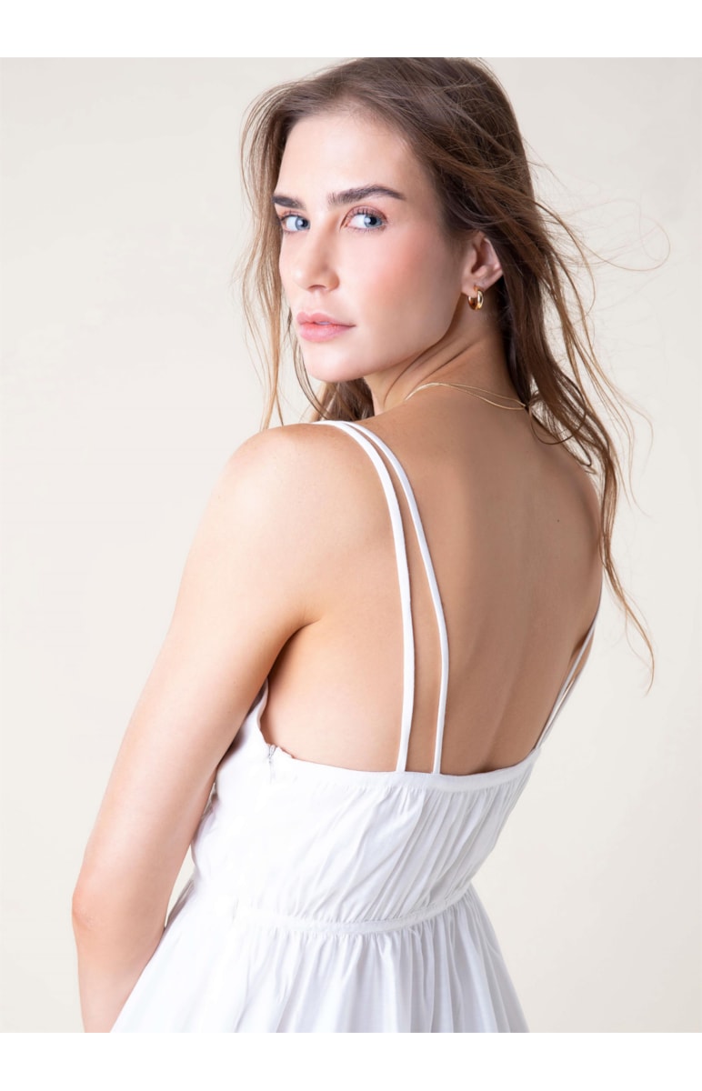 Vestido Crinckle Off White