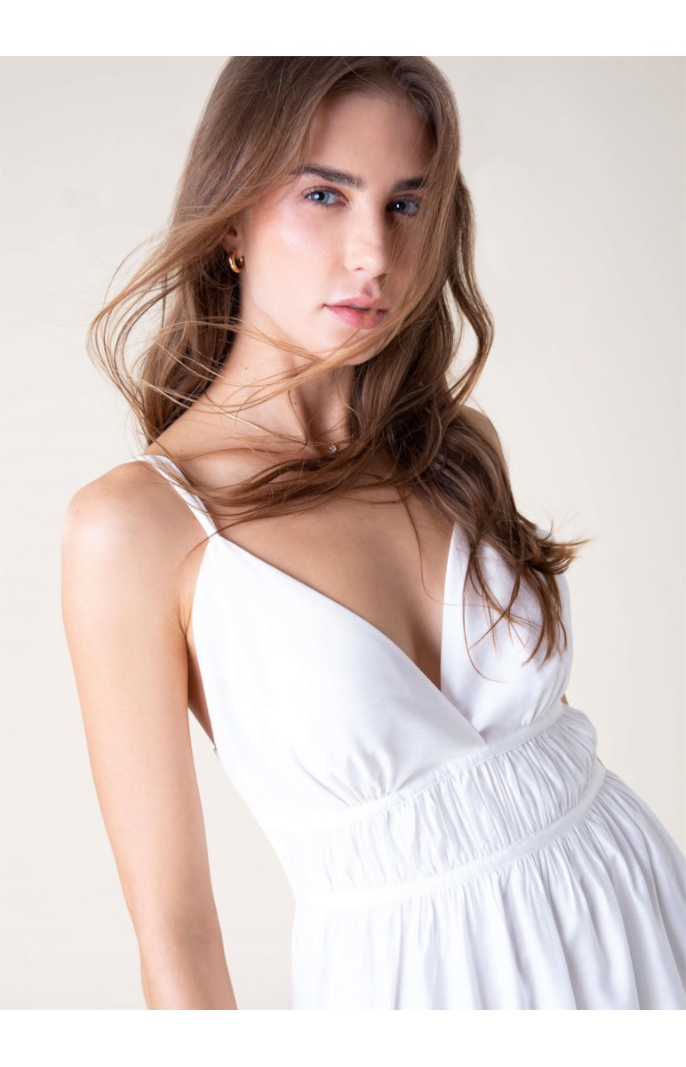 Vestido Crinckle Off White