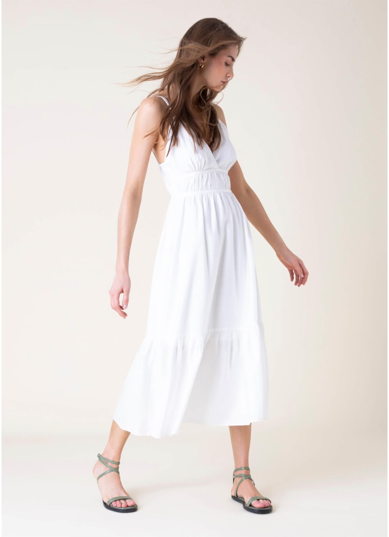 Vestido Crinckle Off White