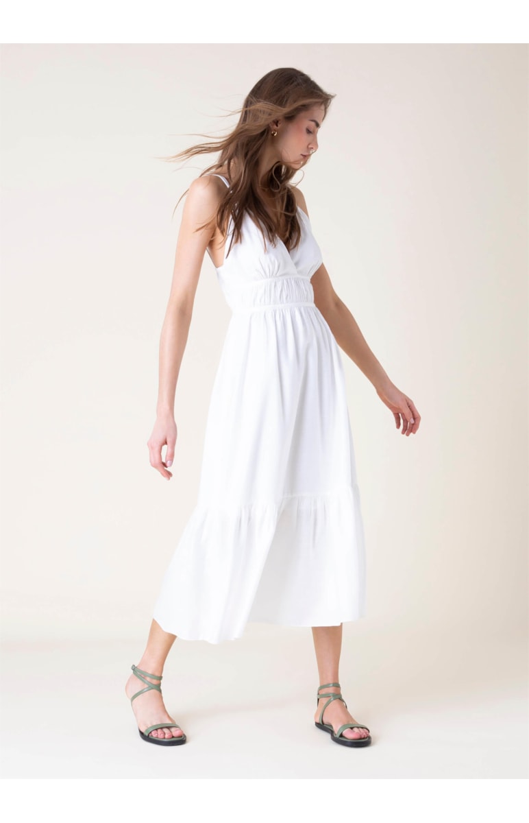 Vestido Crinckle Off White